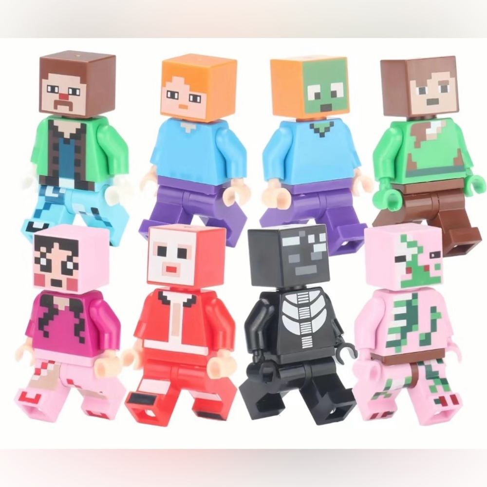 Minecraft minifigures set of 8 Lego Compatible